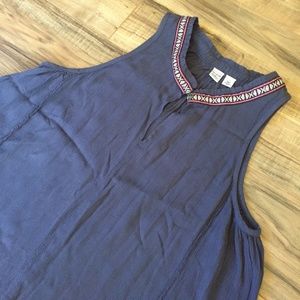 Melrose and Market Flowy Blue Tank Top S